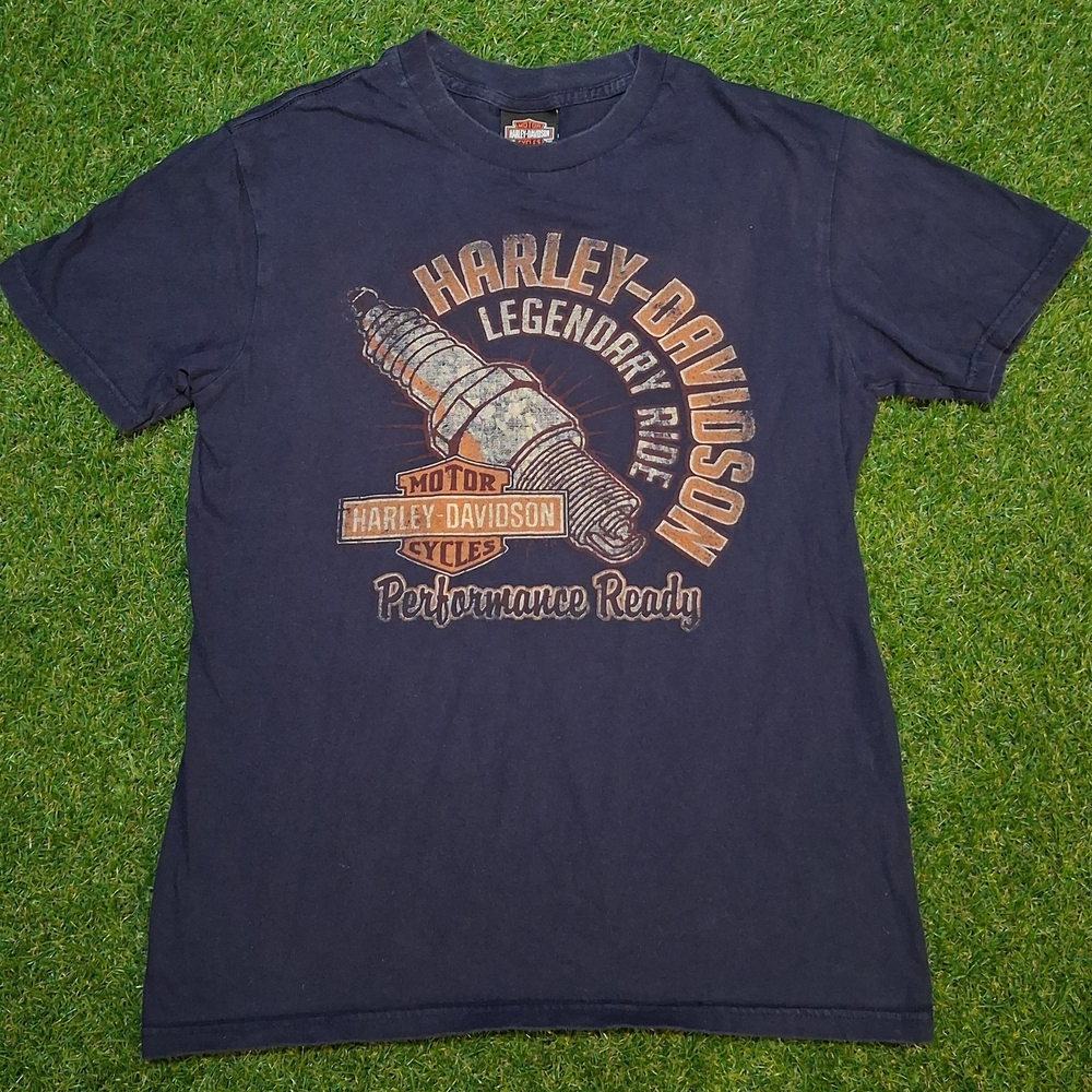 Harley-Davidson Men's Navy Graphic Tee - Huntsville, AL. Size Medium